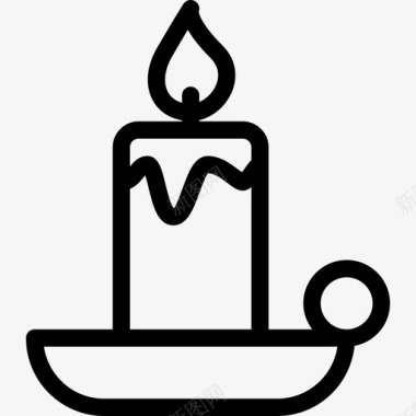 火焰效果图蜡烛庆祝圣诞节图标图标