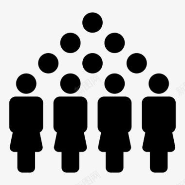 女性头像人员分支机构协会图标图标