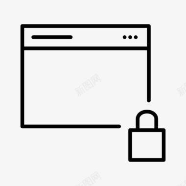 安全迅速锁定浏览器互联网挂锁图标图标