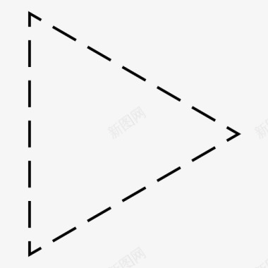 多边形组成虚线三角形图形几何图形图标图标