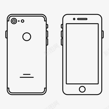 iphone7包装盒iphone7手机屏幕图标图标