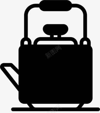solid茶壶煮沸烹饪图标图标