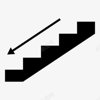 楼下楼梯台阶图标图标