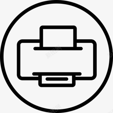 通用圆形包装印刷机图标图标