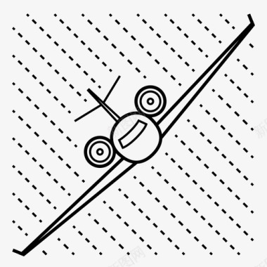 机场安全第一风暴飞行降雨湍流图标图标