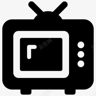经典电视电子产品电视屏幕图标图标