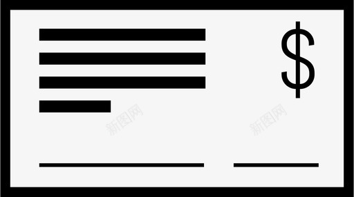 金融黑金支票银行商业图标图标