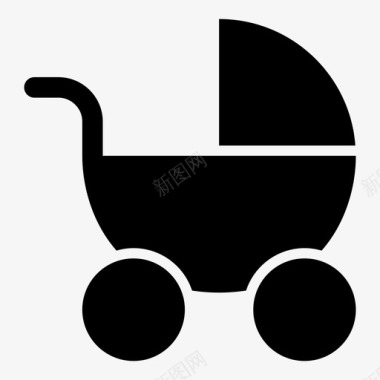婴儿车手推车母亲图标图标