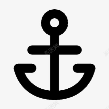 船锚航海海盗图标图标