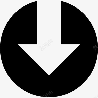下箭头符号在一个圆圈箭头仪表板图标图标