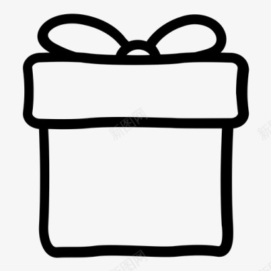 礼物包装飘带礼品生日圣诞礼物图标图标