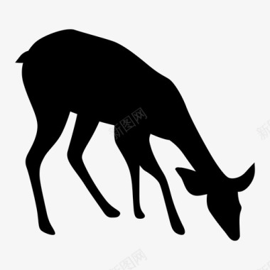 鹿动物马鹿图标图标