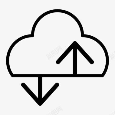 云传输云存储云计算在线存储图标图标