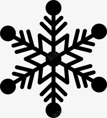 冬季装饰雪花装饰图标图标