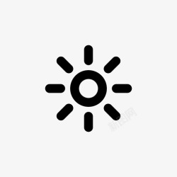 小太阳标志太阳热小太阳图标高清图片