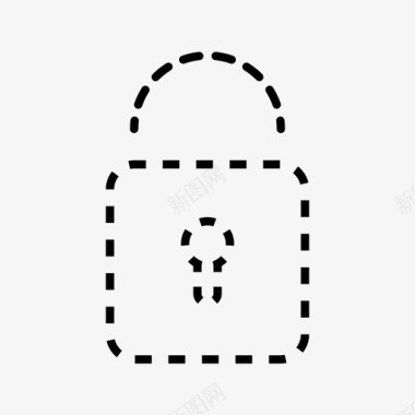 安全锁钥匙钥匙孔图标图标