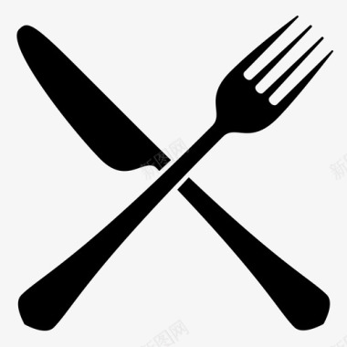 产品实物采购产品叉和刀刀叉餐具图标图标