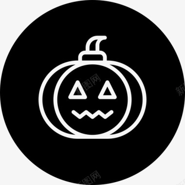 灯笼墨迹jackolanternjacko灯笼万圣节图标图标