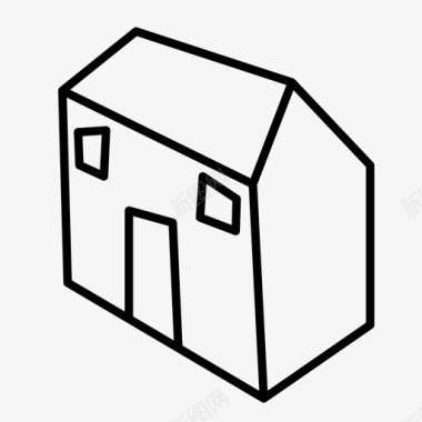 房子房产素描图标图标