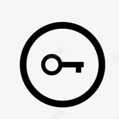钥匙圆圈门图标图标