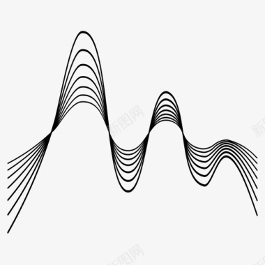 声波音乐无线电波图标图标