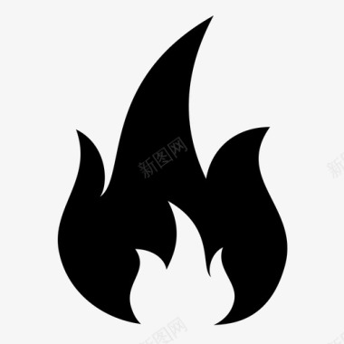 燃烧火焰炽热图标图标