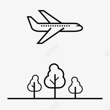 国内旅行飞机城市图标图标