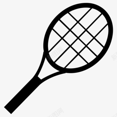 运动器械网球拍运动员娱乐图标图标