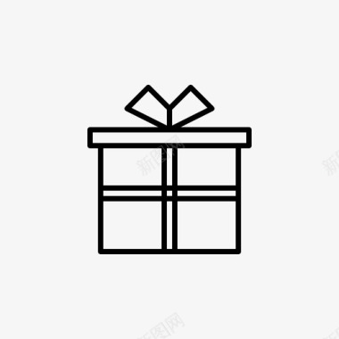圣诞礼物礼品盒庆祝聚会图标图标