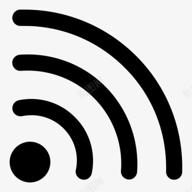 WIFI信号格无线连接互联网图标图标