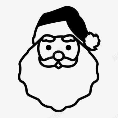 圣诞公公的胡子圣诞老人圣诞节假日图标图标
