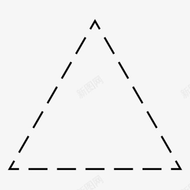 几何元素虚线三角形图形几何图形图标图标