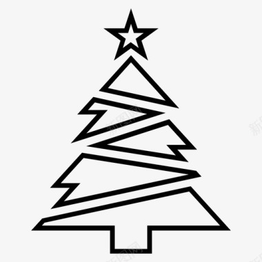 假日素材圣诞树假日圣诞节图标图标