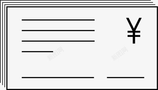备忘录图标支票银行商业图标图标