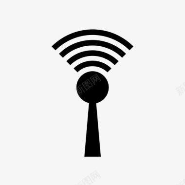 无线连接无线天线通信塔网络图标图标