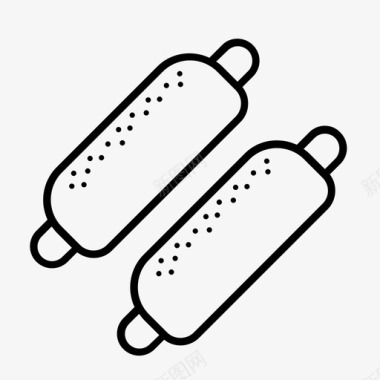 热狗香肠香肠铁板图标图标