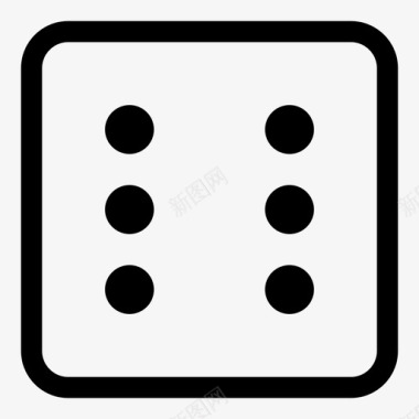 白色骰子游戏数字图标图标