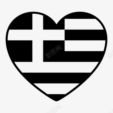 希腊希腊国家旗帜图标图标