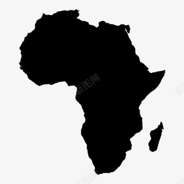 非洲拼图地图非洲大陆地理图标图标