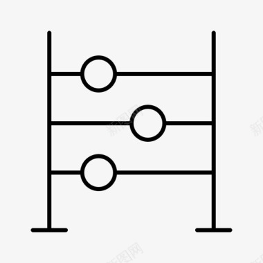算盘箱子算盘教育实验图标图标