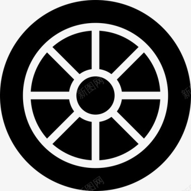 车轮汽车轮胎图标图标