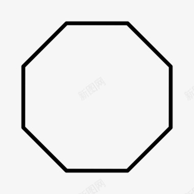 几何元素八角形几何学多边形图标图标