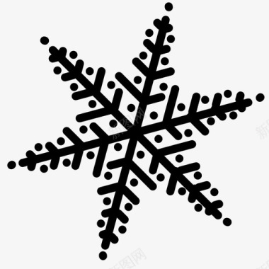 雪花蓝底冬天雪花圣诞节冬天图标图标
