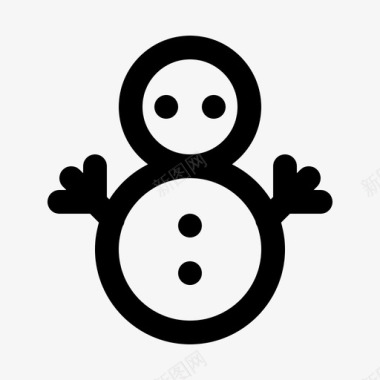冬天雪景图片雪人圣诞节寒冷图标图标