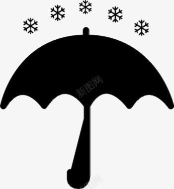 下雪保护伞天气图标图标