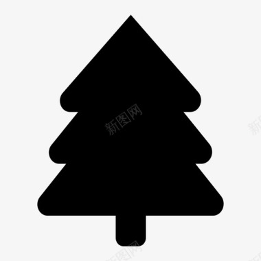 树圣诞树常青树图标图标