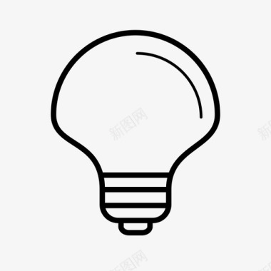 光亮折射灯泡光亮想法图标图标