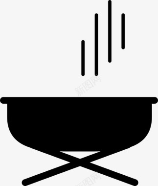 烧烤烤肉锅图标图标