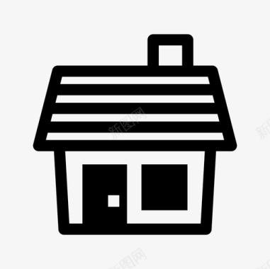 房产地标房屋建筑房产图标图标