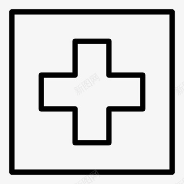 红十字会急救医院图标图标